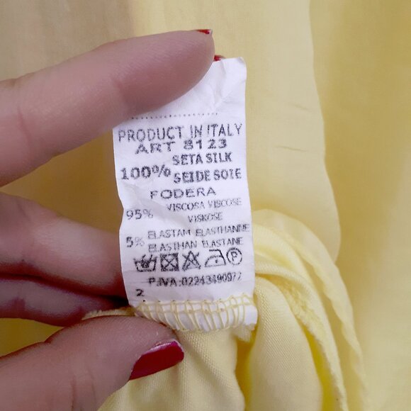 TODAY FASHION 100% Silk Ibiza Sun Dress with Adjustable Sraps in Pastel Yellow - Picture 10 of 12